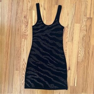 ✨ Express Black Rhinestone Bodycon Dress – Size Small ✨